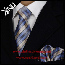 Men Fashion Silk Woven Tie and Pocket Square